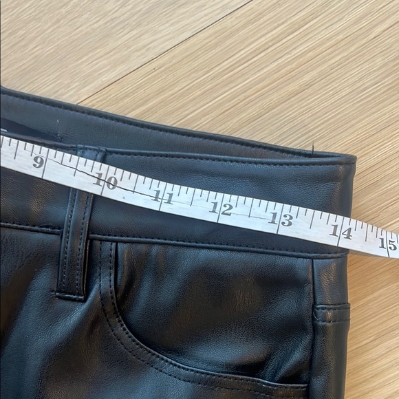 Joe's Jeans Black Faux Leather Wide Leg Pants - Picture 5 of 10